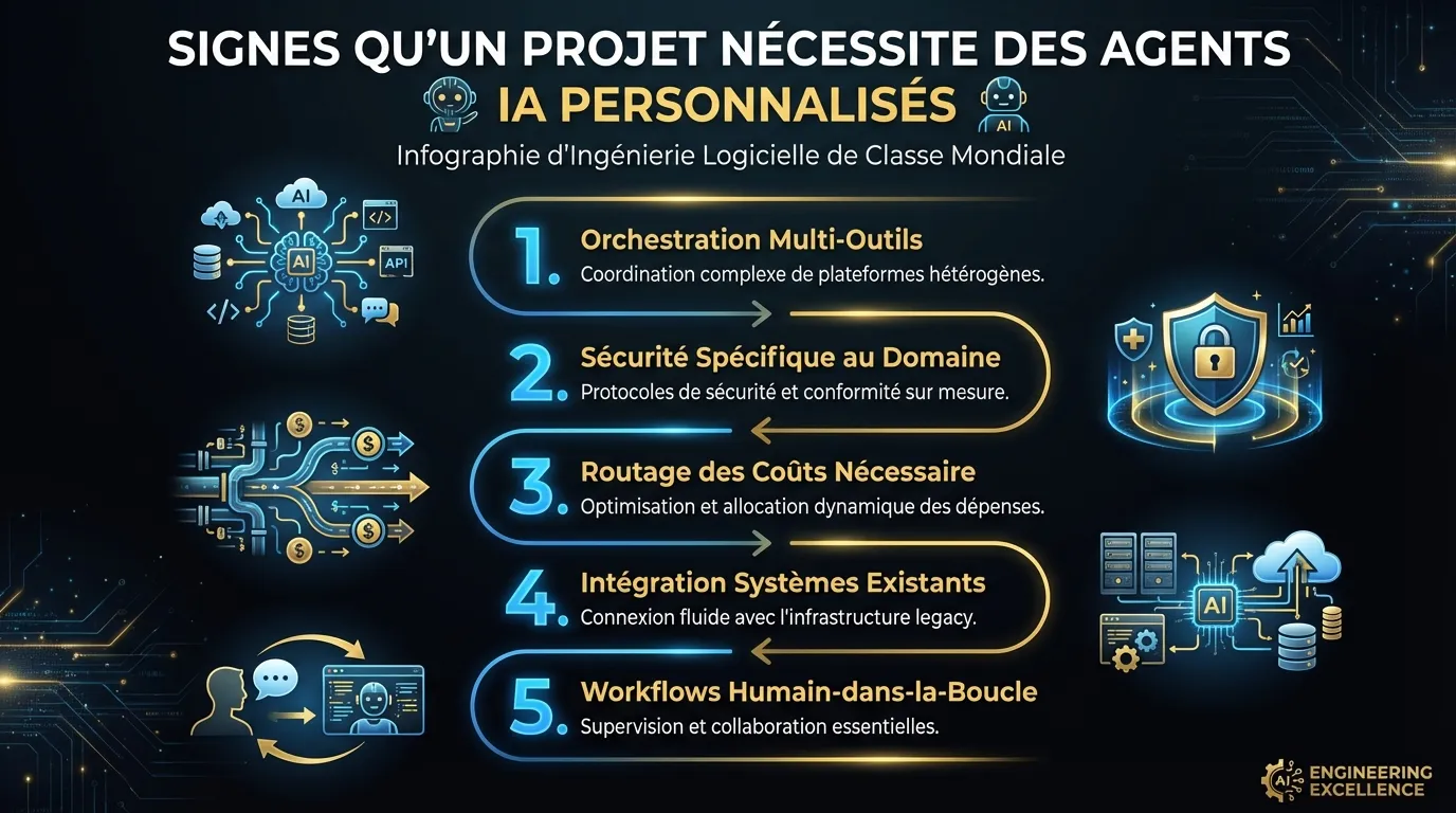Les cinq scénarios qui indiquent que votre projet a besoin d'agents IA personnalisés plutôt que de frameworks standard